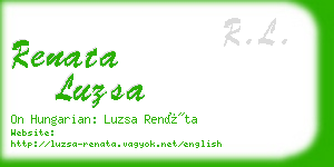 renata luzsa business card